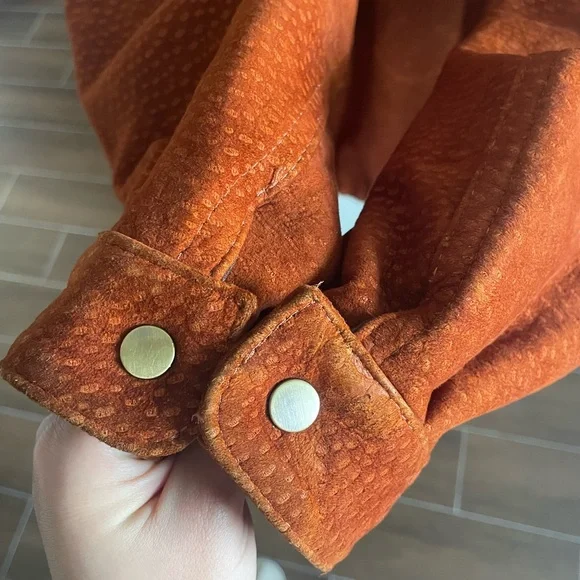 Uru Recoleta Brown Suede Capybara Leather Bomber Jacket - XL Size 3 - Picture 4 of 6